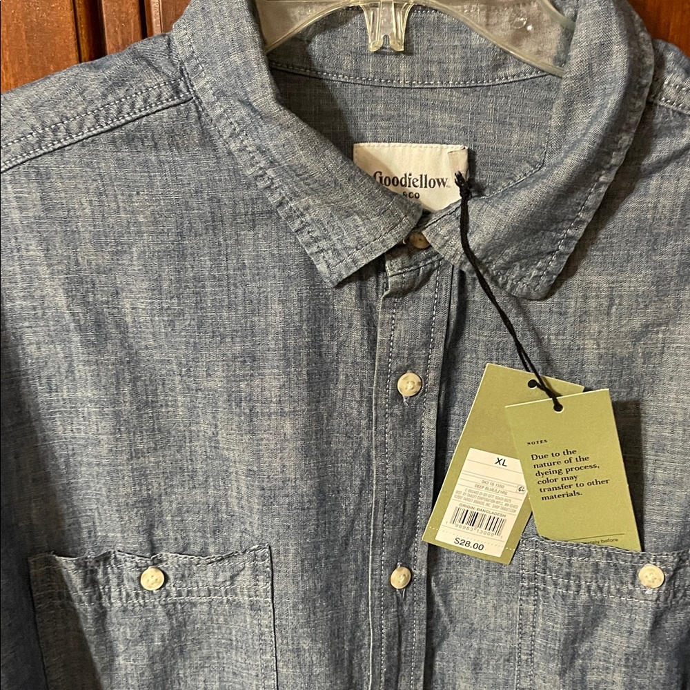 Goodfellow & Co Men's Chambray Button-Down Shirt